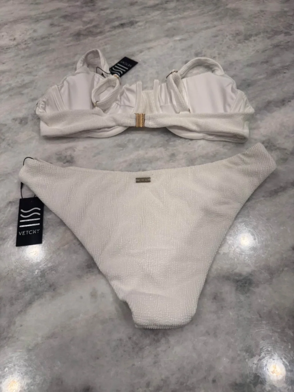 VETCHY White Bikini Set XL Bottoms and XXL Top - Picture 6 of 6